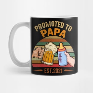 Promoted To Great Papa Est 2021 New Great To Be Gift Mug